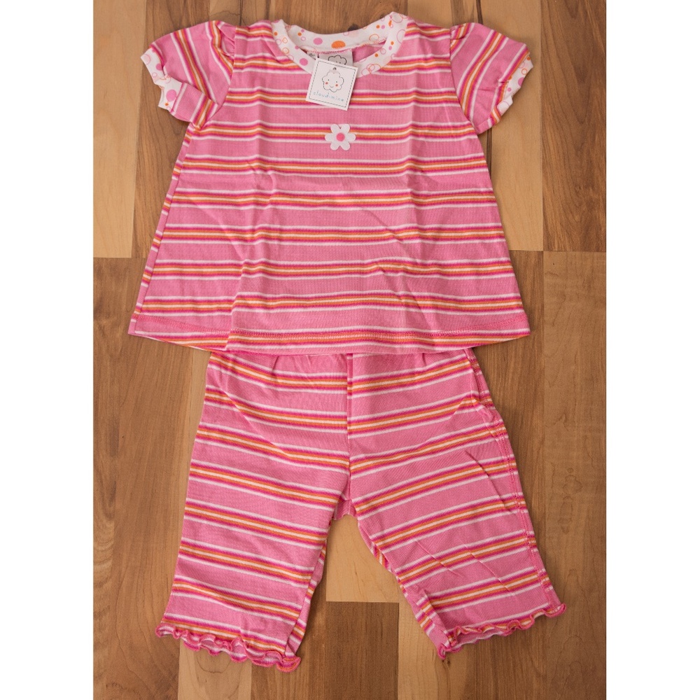 CLOUD MINE CAPRI SET WITH STRIPES AND FLOWERS